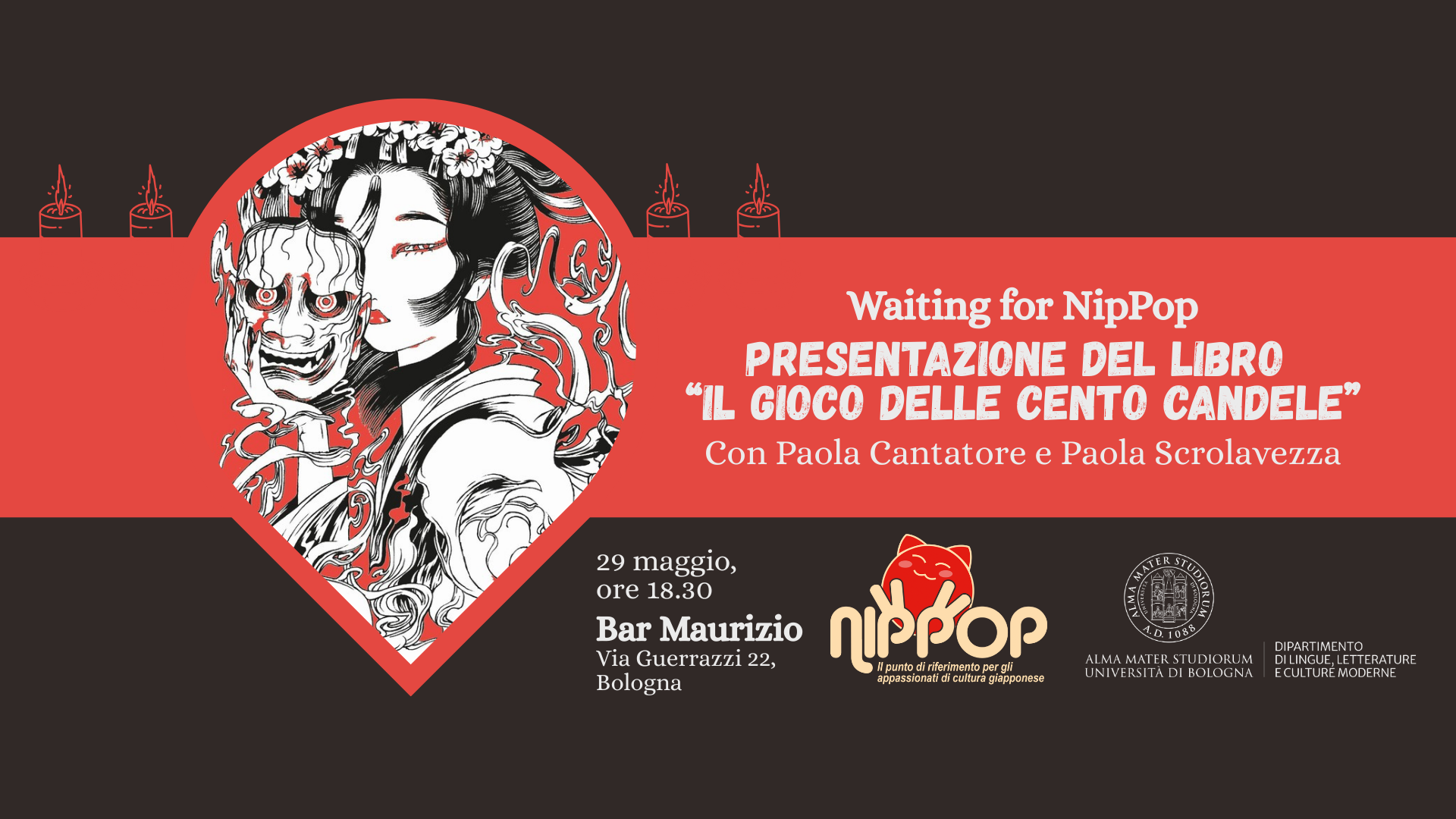 Waiting for NipPop – PRESENTAZIONE DEL LIBRO “IL GIOCO DELLE CENTO CANDELE” – con Paola Cantatore e Paola Scrolavezza